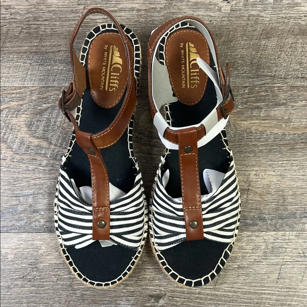 Cliffs By White Mountain Women's Cheerio T-Strap Espadrille Sandals